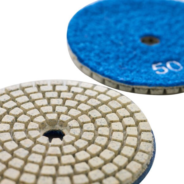 Tampons de polissage diamantés pour pierre humide blanche 4 pouces/5 pouces/7 pouces pour granit/marbre HC-SPP-0003 – Image 4