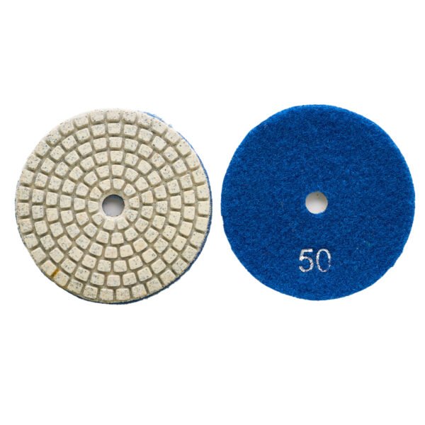 Tampons de polissage diamantés pour pierre humide blanche 4 pouces/5 pouces/7 pouces pour granit/marbre HC-SPP-0003 – Image 5