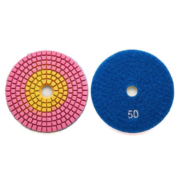 Tampons de polissage diamantés pour pierre humide, deux couleurs, 4 pouces/5 pouces/8 pouces, pour granit/marbre HC-SPP-0002 – Image 5