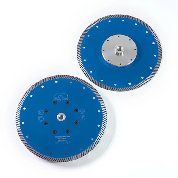 Disque de scie diamantée pour la pierre avec flasque long amovible