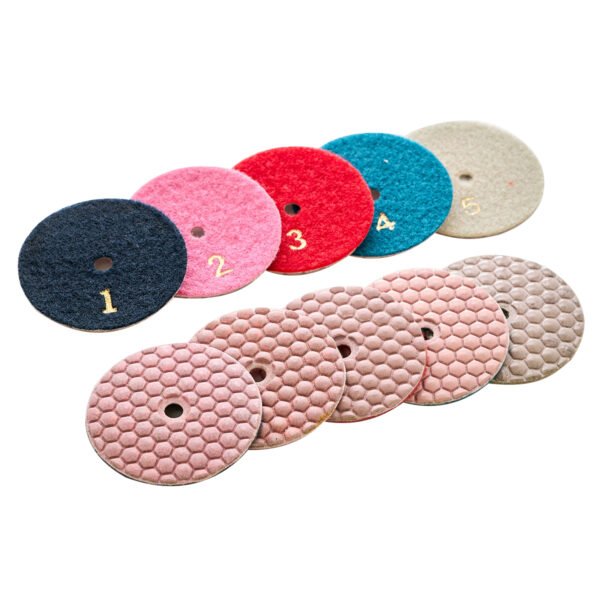 Tampons de polissage diamantés Pink Dry Stone Granite HC-SPP-0016 – Image 2