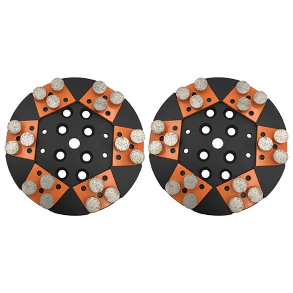 1 pack Orange 3 Segments Disque de ponçage diamant pour sol en béton sans support – Image 4