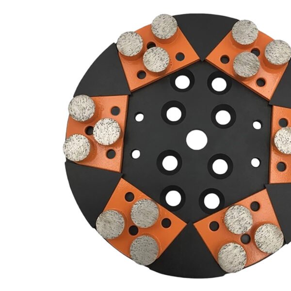 1 pack Orange 3 Segments Disque de ponçage diamant pour sol en béton sans support – Image 5