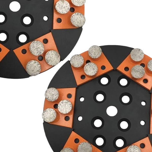 1 pack Orange 3 Segments Disque de ponçage diamant pour sol en béton sans support – Image 6