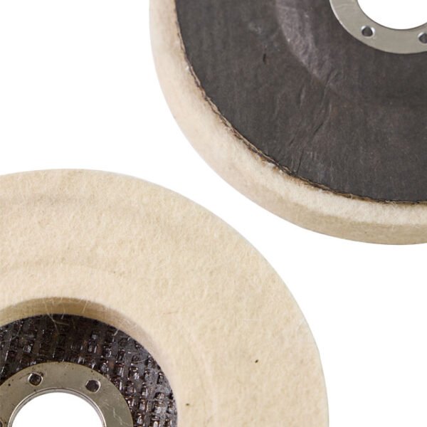 5Pcs Wool Felt Disc Wheel Wheel Pad Bore Dia for Metal Marble Wood,100 Angle Grinder – Image 4