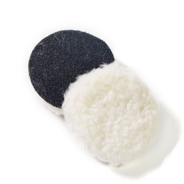Lambswool Polishing Pads 4 inch Soft Sheepskin Buffing Pads with Hook and Loop Back Design Cutting Pad for Car, Furniture, Glass – Image 2