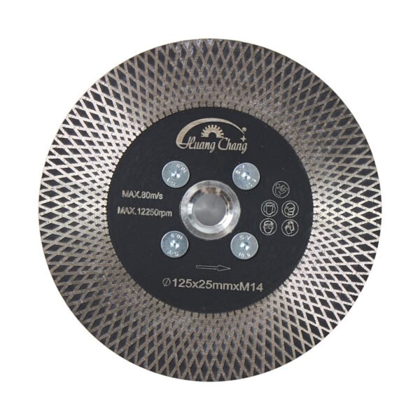 Lame de scie X Mesh Double Sided Marble Stone Cutting Grinding Disc with Flange (disque de meulage à double face pour le marbre et la pierre) – Image 2