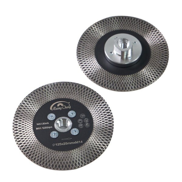 Lame de scie X Mesh Double Sided Marble Stone Cutting Grinding Disc with Flange (disque de meulage à double face pour le marbre et la pierre)